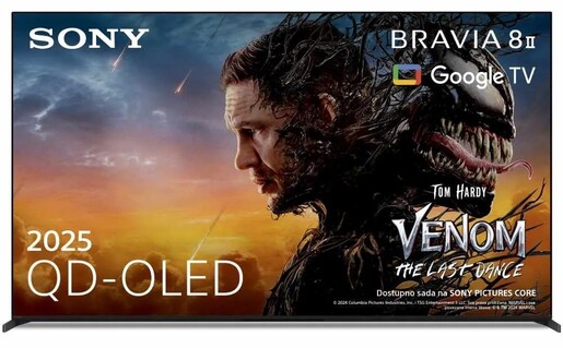 SONY 65" BRAVIA 8 OLED TV K65XR8M25BP.CEI, 4K UHD, Google Smart TV, HDR