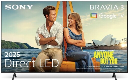 SONY 75" BRAVIA 3 Direct LED TV K75S35B.CEI, 4K UHD, Google Smart TV, HDR