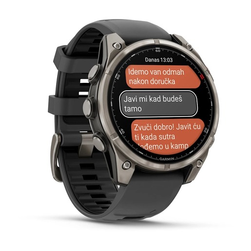 Garmin Fenix 8 Pro 47 mm LTE AMOLED  Sapphire Tit. Graphite remen, 010-03198-11, pametni sat