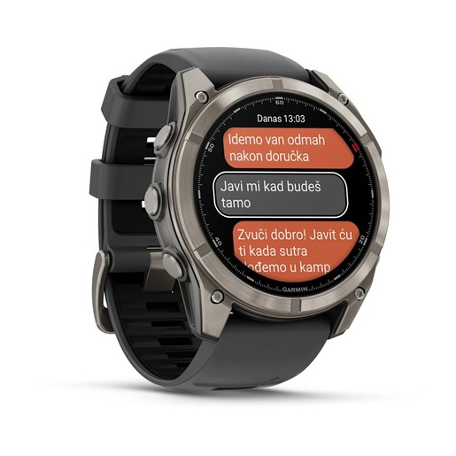 Garmin Fenix 8 Pro 51 mm LTE AMOLED Sapphire Tit. Graphite remen, 010-03199-11, pametni sat