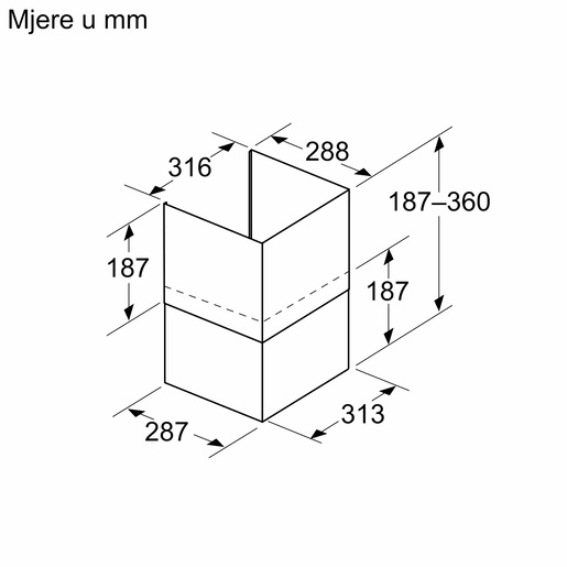 Bosch dodatni pribor za nape DWZ1IB6N2