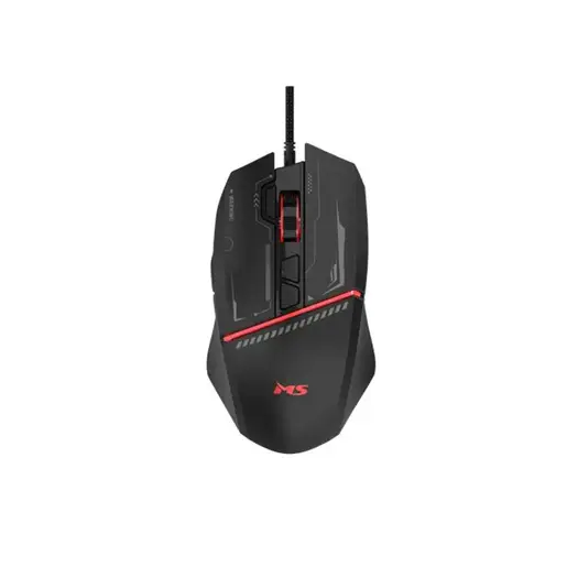 MS NEMESIS T-101C, gaming miš, 12800 DPI, žičani, crni, MSP20057