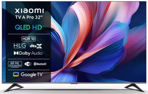 Xiaomi 32" QLED TV A Pro 32 2026, HDTV, Google Smart TV, Google Cast
