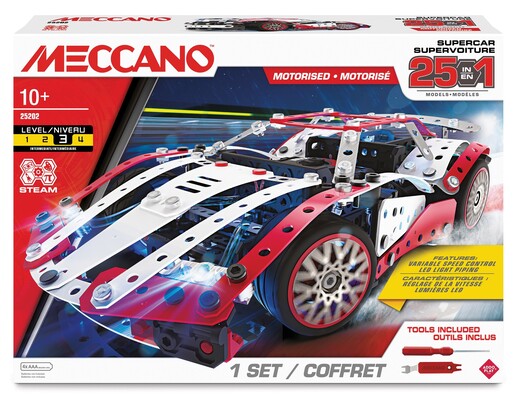 Meccano 25 Supercar, multi model set