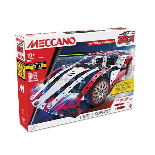 Meccano 25 Supercar, multi model set
