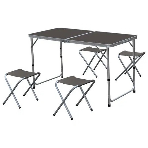 Neka sklopivi stol + 4 stolice Otano, crna