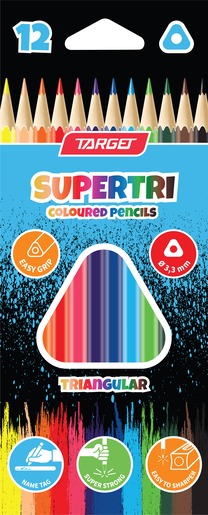 Drvene bojice, trokutaste, TARGET, SUPERTRI, 12 kom
