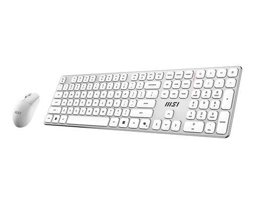 MSI Forge K210 W Combo US, bežična tipkovnica + miš, USB receiver, bijela (S11-43US319-Y92)