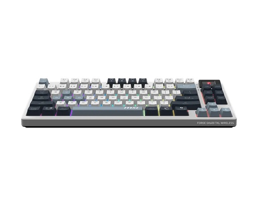 MSI Forge GK600 TKL W Sky, Sky switch, US layout, TKL, bežična tipkovnica, siva, S11-43USP01-HH9