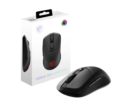 MSI Versa 300 W, bežični optički miš, 8000 DPI, crni, S12-4301260-CLA