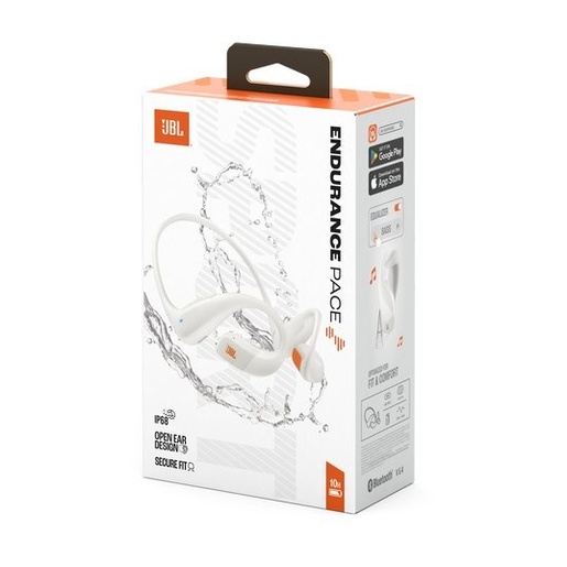 JBL Endurance Pace bežične slušalice, Bluetooth, bijele