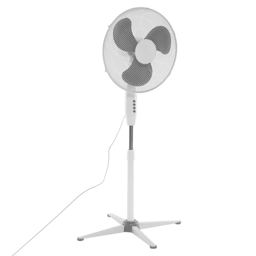 Neka samostojeći ventilator, 125 cm, čelik/PP, bijela