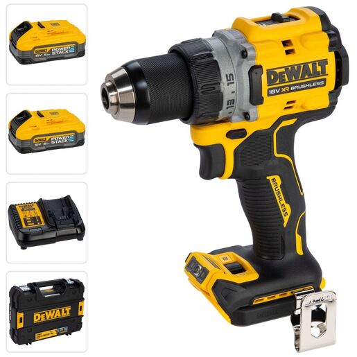 DEWALT aku bušilica DCD800H2T-QW, 18V, 90Nm, BL, 2x5.0Ah POWERSTACK