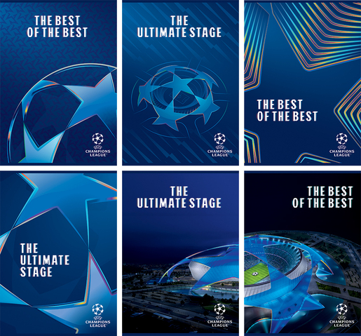 Set bilježnica UEFA Champions League, A4 linije, 52 listova, meki uvez, 10 KOM