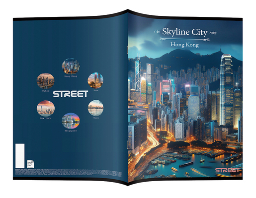 Set bilježnica Street Sky Line City, A4 linije, 52 listova, meki uvez, 10 KOM