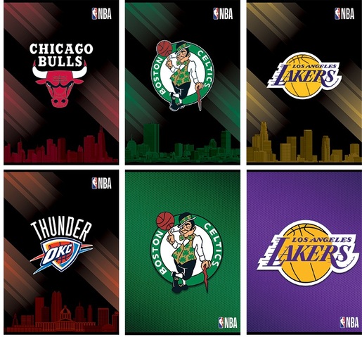 Set bilježnica NBA, A4 linije, 52 listova, meki uvez, 10 KOM