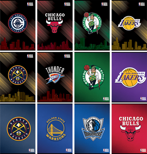 Set bilježnica NBA, A4 linije, 52 listova, meki uvez, 10 KOM