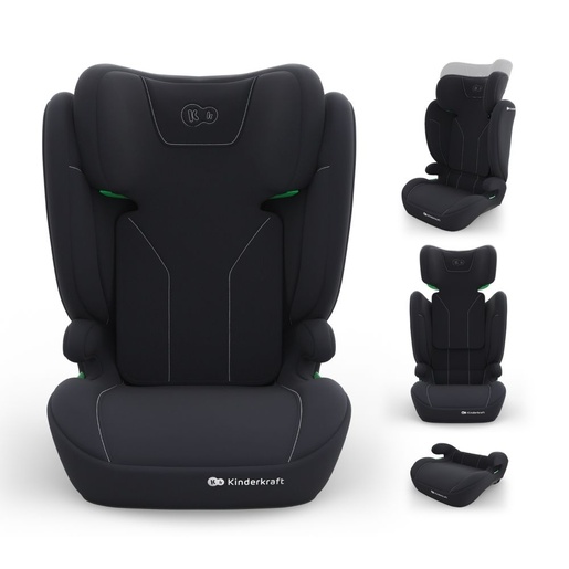 Kinderkraft autosjedalica I-Spark 2 Plus i-Size, 15-36 kg (100-150 cm) bez Isofix-a, Black