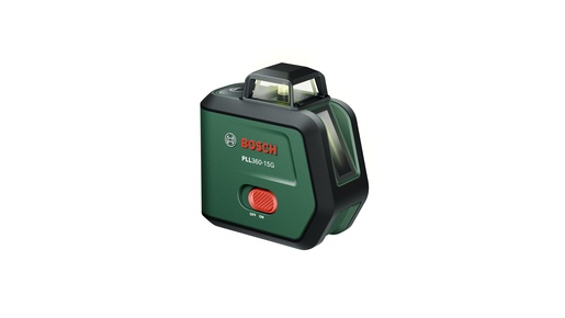 BOSCH aku laserski nivelir set PLL360-15G, li-ion, 500 - 540 nm, 15/30 m + stativ TT120