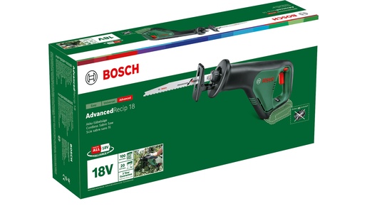 BOSCH aku sabljasta pila PSA, 18V, dubina rezanja 200 mm, SOLO