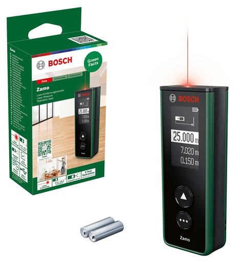 BOSCH laserski daljinomjer ZAMO IV, 40 m, +/- 2 mm, 2x1.2V
