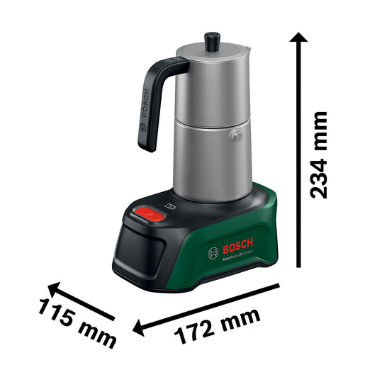 BOSCH aku aparat za kavu EasyMoka Inox, 18V, SOLO