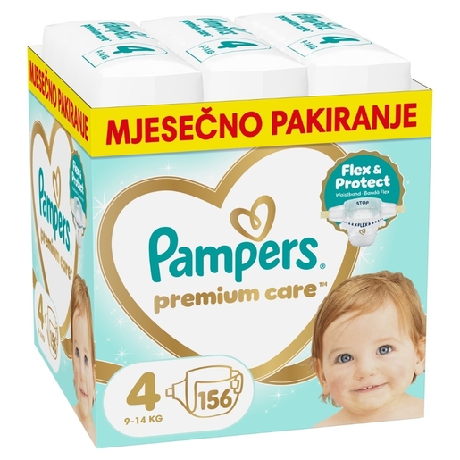 Pampers Premium Care pelene, vel. 4, 9-14 kg, 156 kom