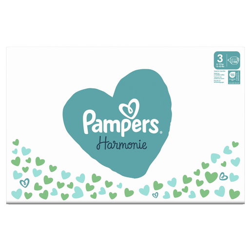 Pampers Harmonie Baby pelene, vel. 3, 6-10 kg, 185 kom