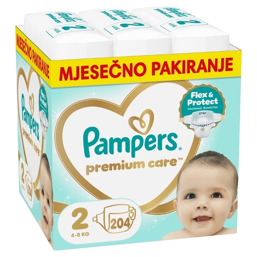 Pampers Premium Care pelene, vel. 2, 4-8 kg, 204 kom