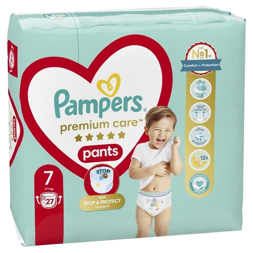 Pampers Premium Care pelene gaćice, vel. 7, 17+ kg, 27 kom