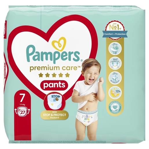 Pampers Premium Care pelene gaćice, vel. 7, 17+ kg, 27 kom