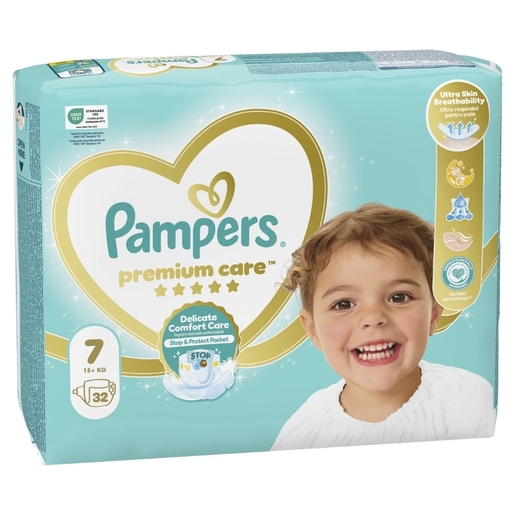 Pampers Premium Care pelene, vel. 7, 15+ kg, 32 kom