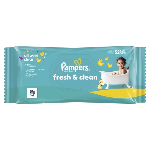 Pampers Fresh Clean vlažne maramice, 52 kom