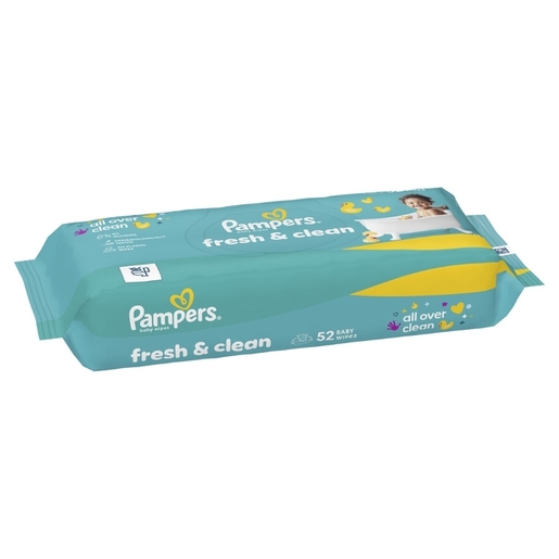Pampers Fresh Clean vlažne maramice, 52 kom