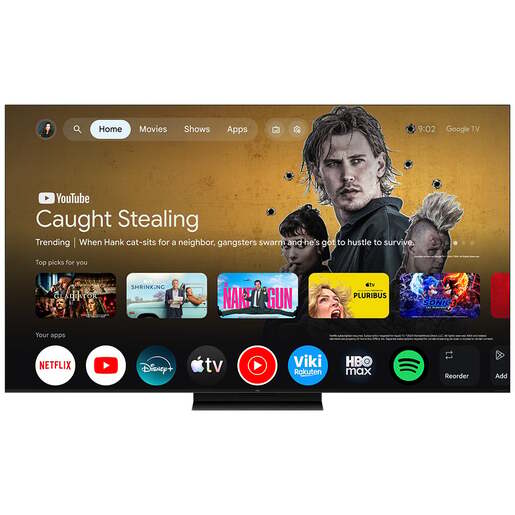 TCL 55" SQD-Mini LED TV 55C8L, Premium 4K, Google TV, Dolby Vision IQ, Dolby Vision Gaming, HDR10+, Bang & Olufsen audio