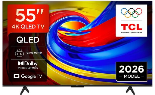 TCL 55" QLED TV 55P7L, Premium 4K, Google TV, Dolby Vision & Atmos, HDR10+