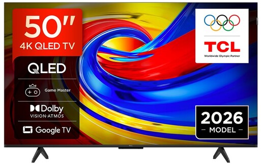 TCL 50" QLED TV 50P7L, Premium 4K, Google TV, Dolby Vision & Atmos, HDR10+