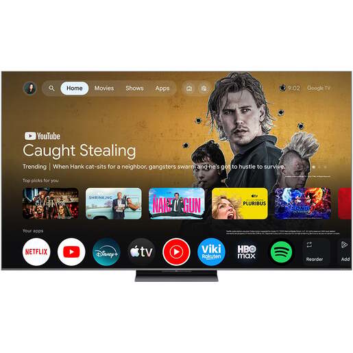 TCL 75" SQD-Mini LED TV 75C8L, Premium 4K, Google TV, Dolby Vision IQ, Dolby Vision Gaming, HDR10+, Bang & Olufsen audio