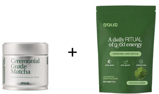 EQUA Matcha Ceremonijalna + limenka za dugotrajnu svježinu, 50g