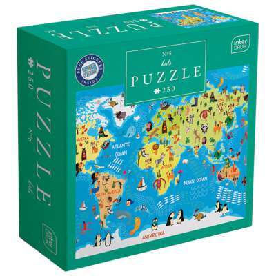 Interdruk puzzle 250 kom Kids 5 World Map