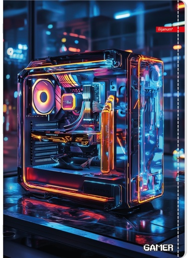 Set bilježnica Ilijanum Gamer, A4 linije, 52 listova, meki uvez, 10 KOM