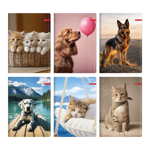 Set bilježnica Ilijanum Pets, A4 linije, 52 listova, meki uvez, 10 KOM