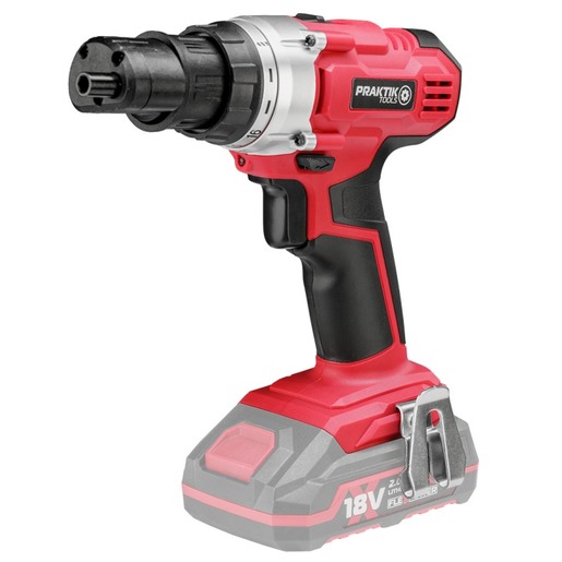 PRAKTIK TOOLS aku bušilica-odvijač PTQ119, 18V FLEXPOWER, 350 - 1250 o/min, 30 Nm, LED + 3 glave, SOLO