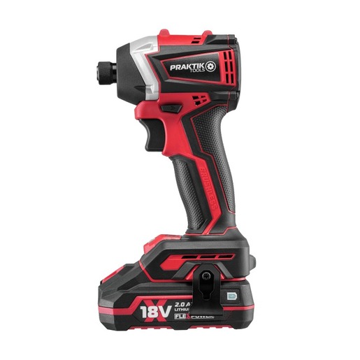 PRAKTIK TOOLS aku udarni odvijač PTQ0961, 18V FLEXPOWER, 230Nm, brushless, 1/4" hex, SOLO