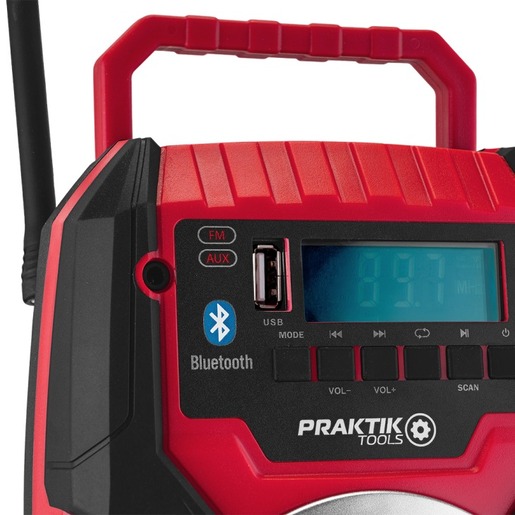 PRAKTIK TOOLS aku radio PTQ142, 18V FLEXPOWER, 8 W, FM, SOLO