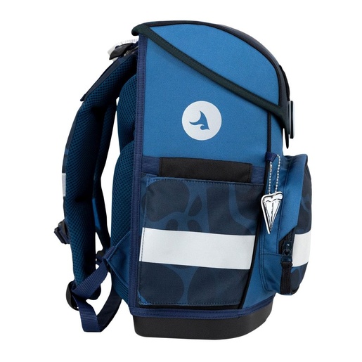 Školska torba, ergonomska, Belmil Compact with Patches Wave Storm