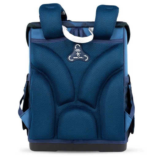 Školska torba, ergonomska, Belmil Compact with Patches Wave Storm