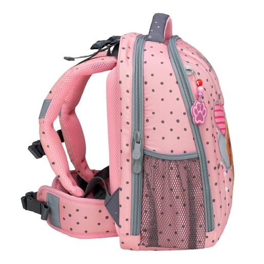 Školska torba, ergonomska, Belmil Sturdy Pink Heart Puppy