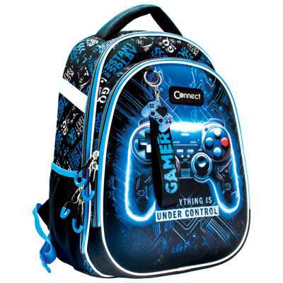 Školski ruksak, anatomski, Connect, XT Gamer Blue