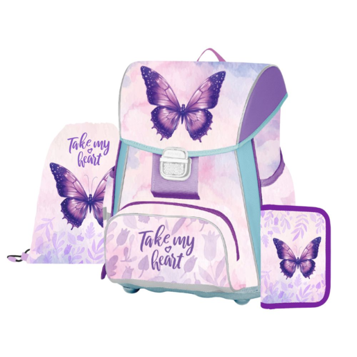 Školska torba, anatomska, 3u1, CoolPack, Premium One Butterfly